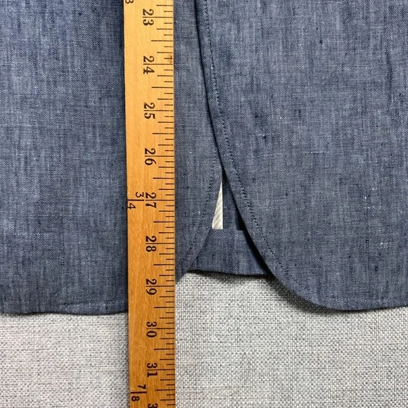 Joseph Abboud Linen Sport Coat Blazer Jacket Men Medium Blue Lightweight Coastal - Picture 9 of 14